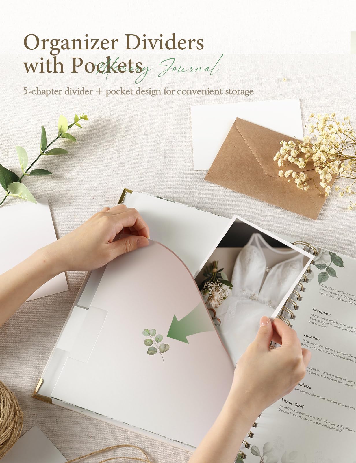 molekaus Wedding Planner Book And Organizer：Wedding Planner For Bride With Interchangeable Photo Cover & Embossed Design — Wedding Planner Bride to be Gifts, engagement gifts for couples 11.5*10.5in