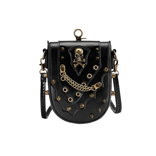 Gothic Owl Crossbody Bag Renaissance Accessories Shoulder Bag Steampunk Belt Pouch Women Cute Cell Phone Novelty Purse (Black B)