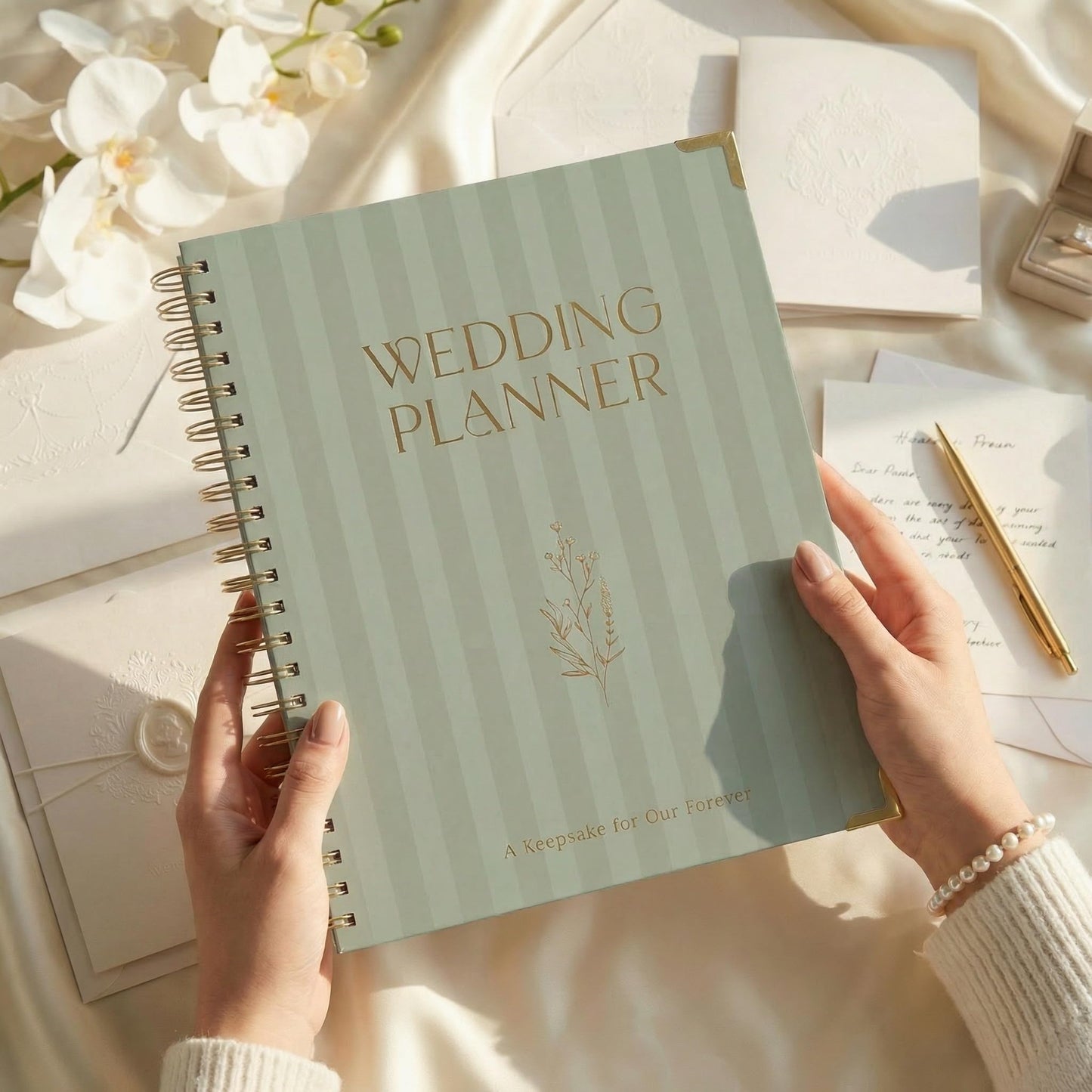 Beautiful Wedding Planner Book and Organizer - Perfect for Detailed Planning Of Your Big Day - Unique Engagement Gift for Newly Engaged Couples, Future Brides and Grooms