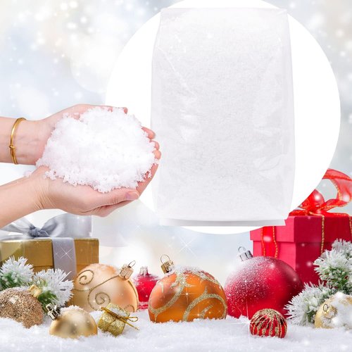 Hatisan 23 Ounces Artificial Snow Decoration - Instant Dry Fake Snow for Christmas Crafts & Displays