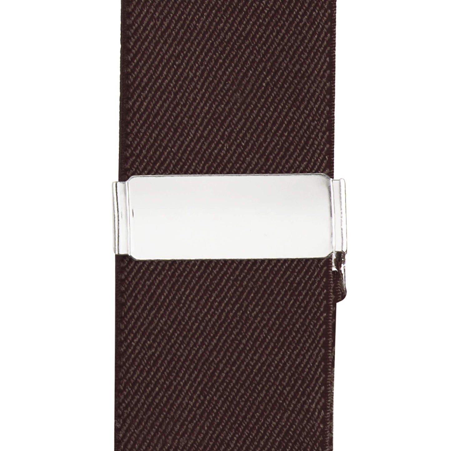 Buyless Fashion Suspenders For Men - 48" Adjustable Straps 1 1/4" - Y Back With Clips And Buttons - 5120-Brown