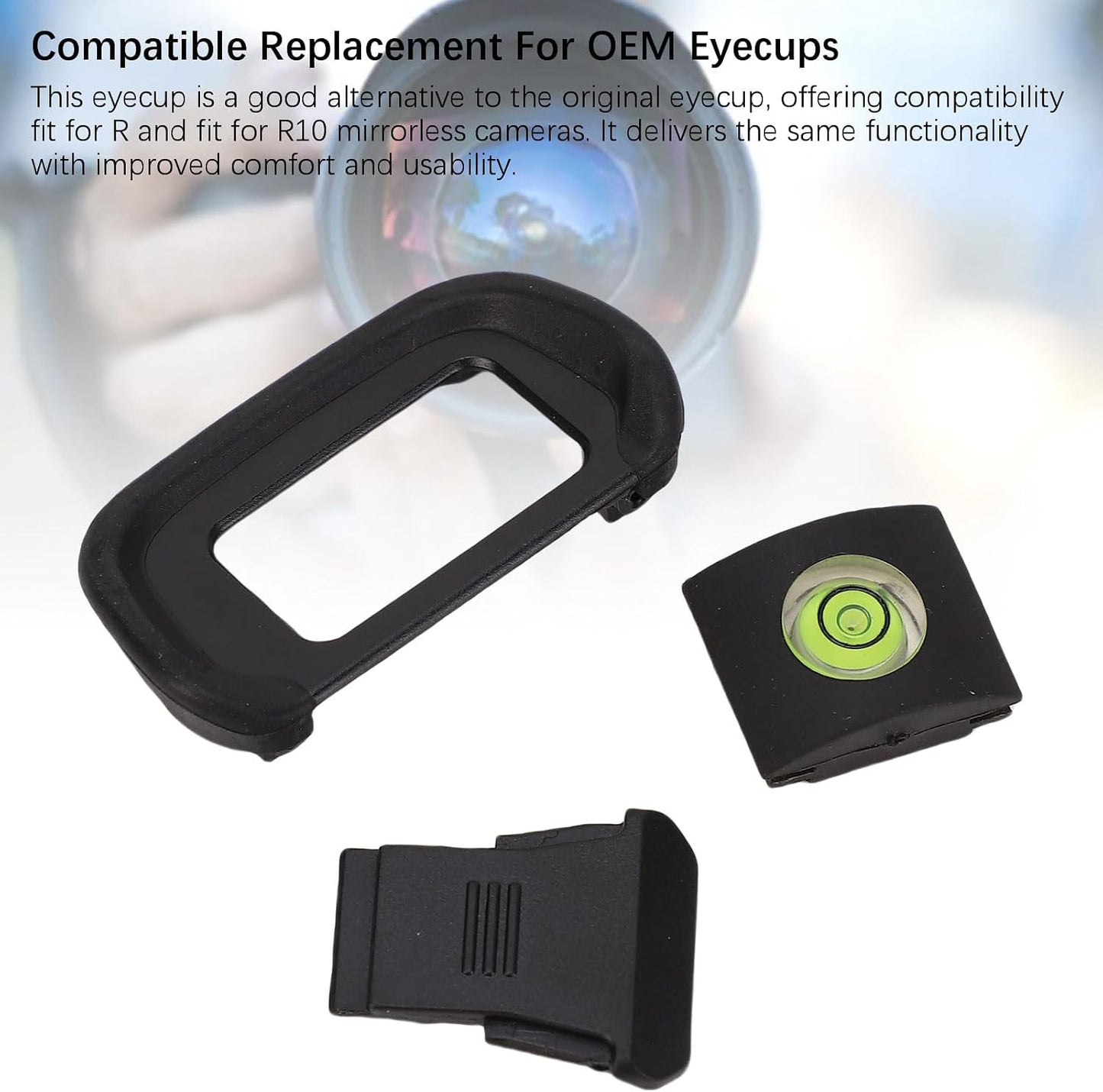 R10, 3 1 R10 VBESTLIFE Camera Eyecup for in Camera Viewfinder Eyecup Bubble Level Hot Shoe Cap for R, Fit