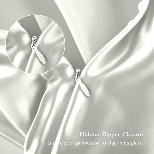 Mulberry Silk Pillowcases | Queen Size | Anti-Acne Cooling Beauty Sleep | Ivory Color