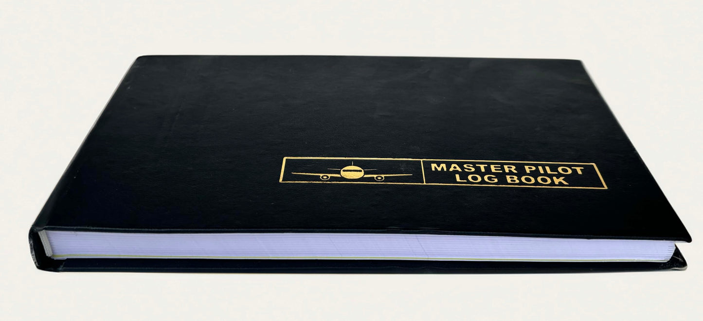 Tolredo Canadian Master Pilot Log Book TL-SP-05 Flight Standard Top Grain Cowhide Leather Refillable Bleedproof 278 Pages Aviation Logbook for FAA ICAO, JAA, CAA, and CASA Documentation (12" x 7.5")