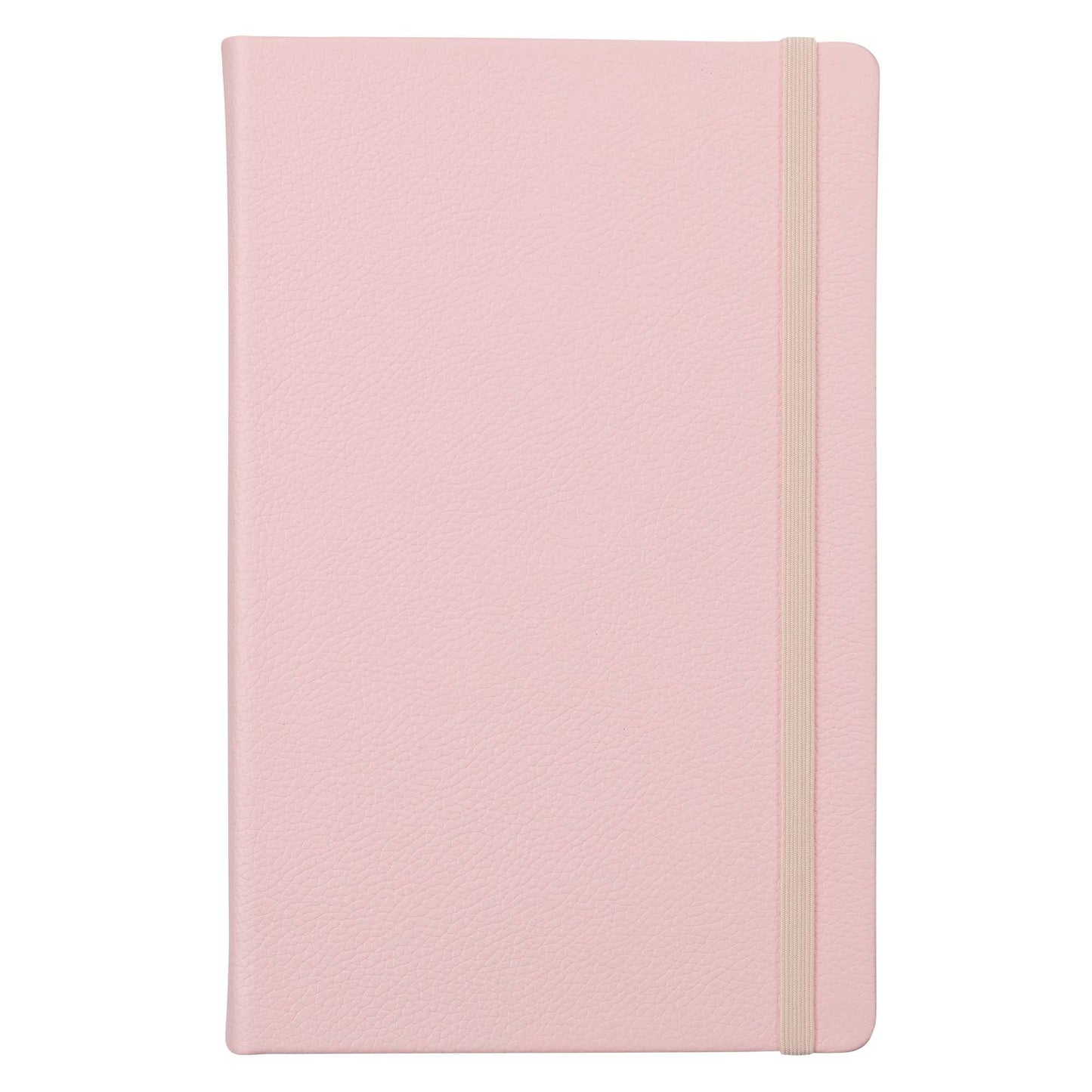 Leatherpress Leather Notebook, Writing Journal, Full-Grain Leather, Narrow Ruled Paper, Notebooks for Work & School, Quartz Pink (8.4" x 5.4”)