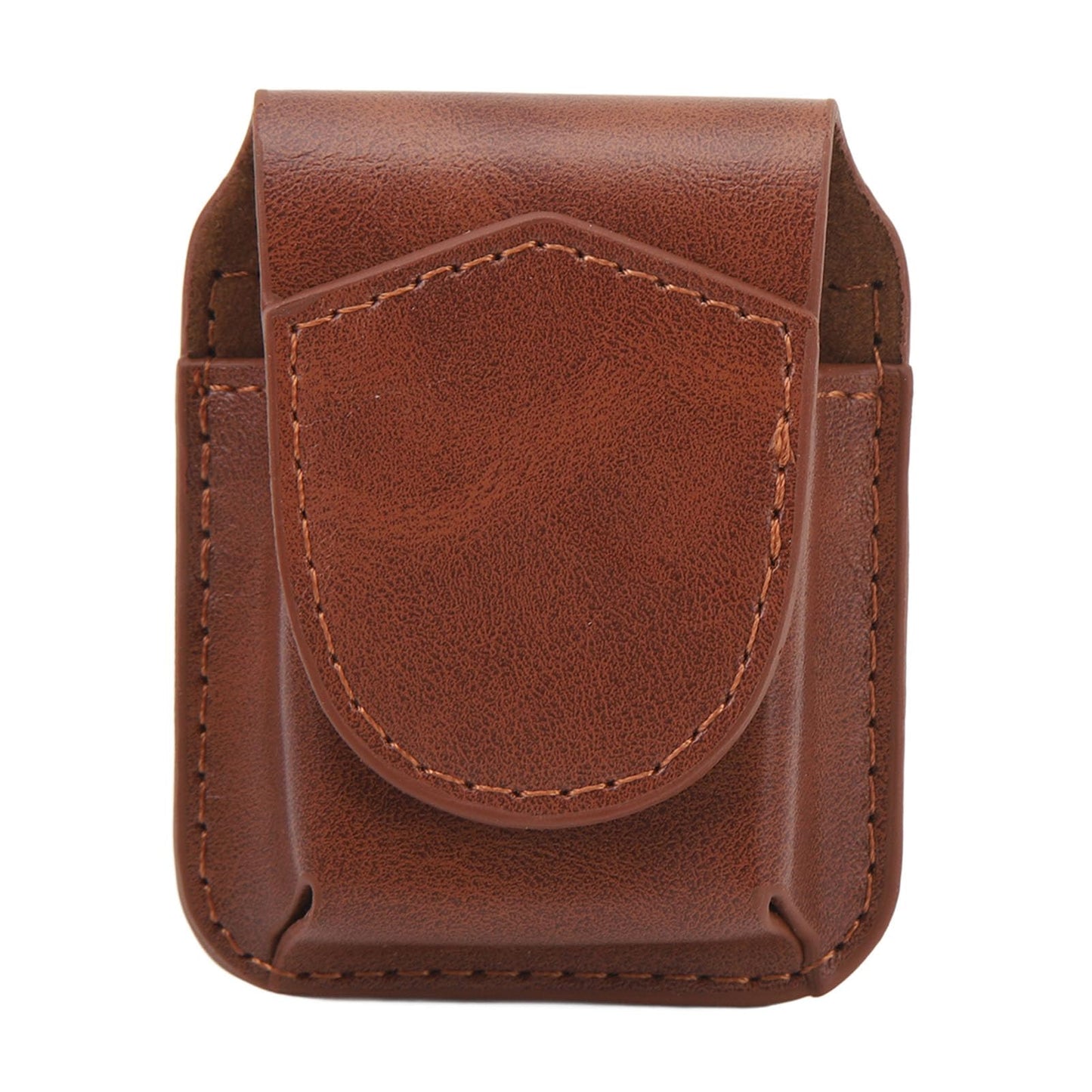 Lighter Pouch Belt Loop PU Holder Scratch Soft Lining Magnetic Buckle Lighter Waist Case Outdoor Travel (Brown)