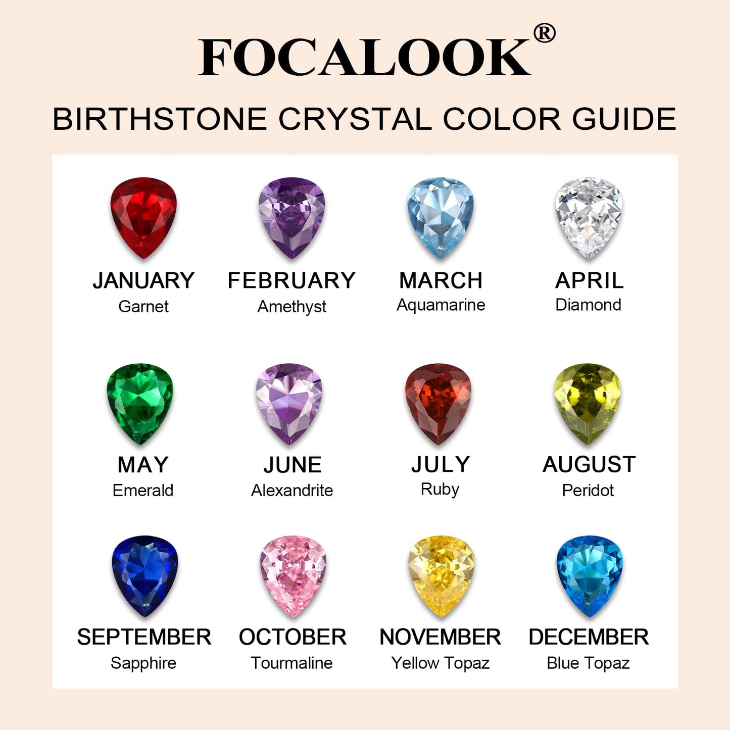 FOCALOOK May Birthstone Necklace for Women Mom 925 Sterling Silver Simulated Emerald Pear Lariat Pendant with Chain Birthday Jewelry