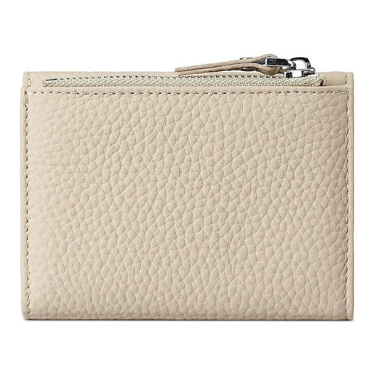 Mudono Women’s Wallet Small Genuine Leather Credit Card Holder RFID Blocking Tri-Fold Wallet With ID Window and Zipper Pocket