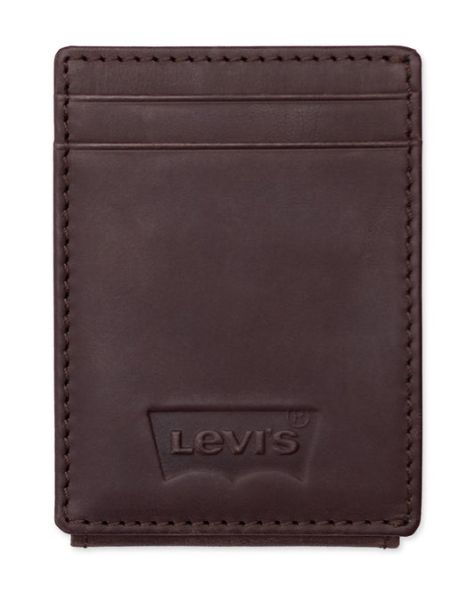 Levi's mens RFID Slim Everyday Card Case Wallet Brown