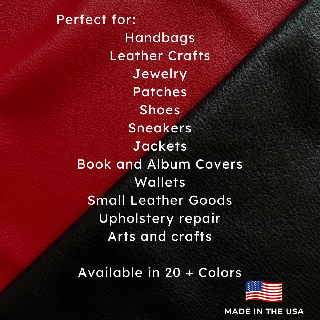 Natural Grain Cow Leathers: 12'' x 12'' Pre-Cut Leather Pieces (Olive, 3 Pieces)
