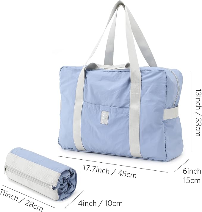 VanFn Foldable Travel Duffel Bag, Sports Duffels Gym Bag, Rainproof Nylon Totes, Sports Shoulder Handbag, Lightweight Duffle Bags For Women & Men, Outdoor Weekend Bag, P.Travel Series