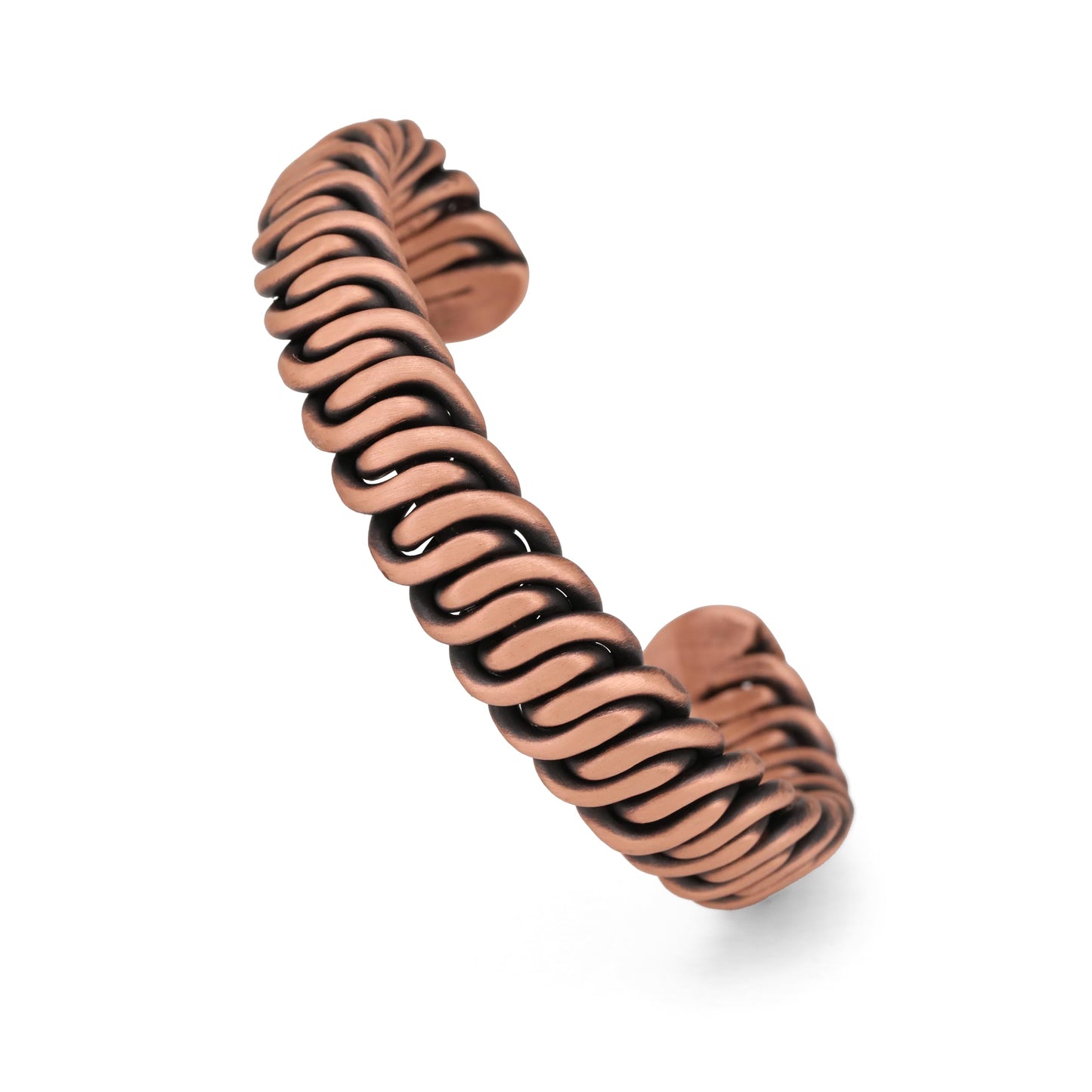 tunarts Handmade Elegant Copper Bracelet for Women and Men - Pure Copper Bracelet for Pain Relief and Stress Relief - Adjustable, Thickest, Twisted Copper Wire Bracelet to Fit many Size Wrist (art)