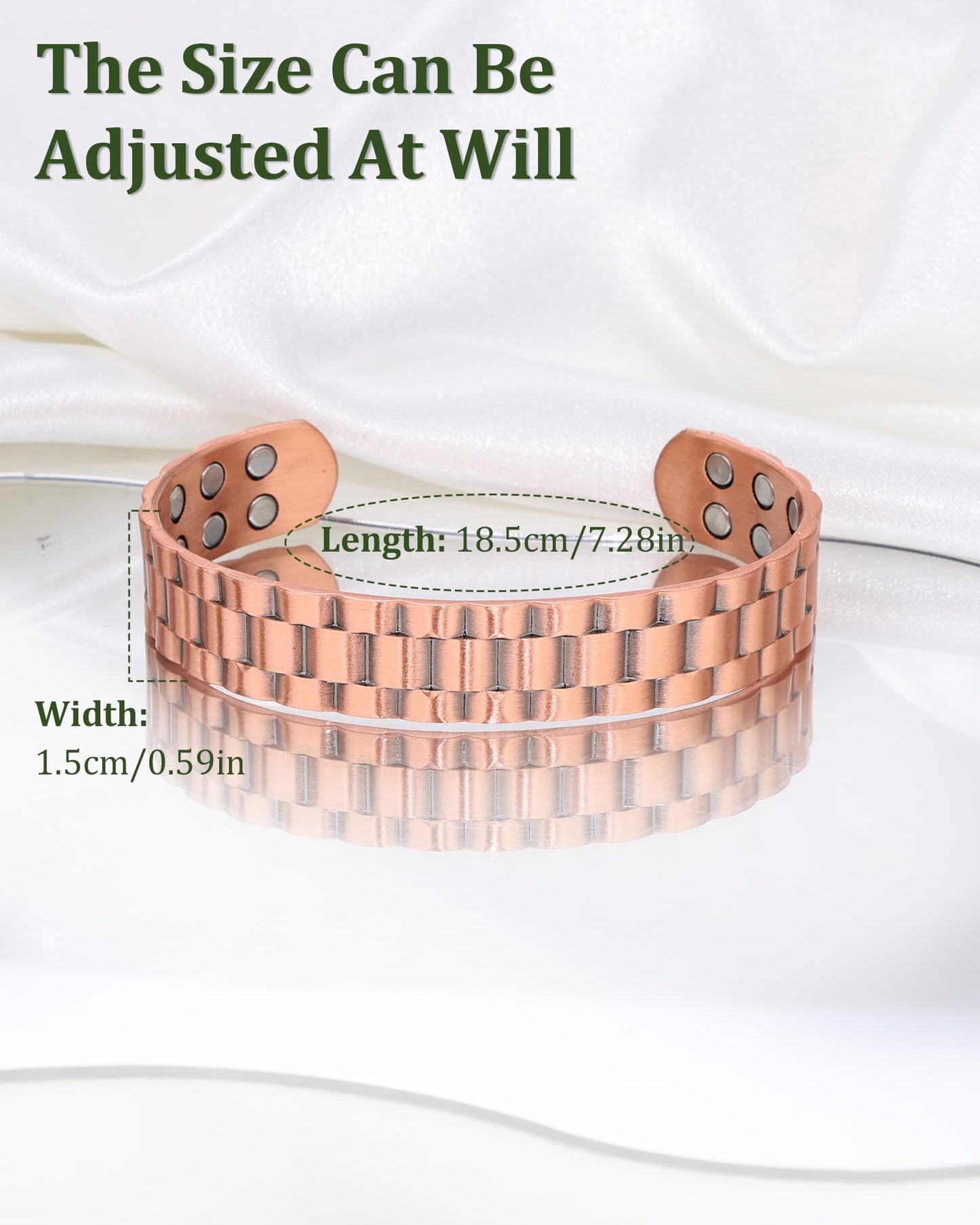 Fashtour Copper Bracelet for Men, 99.99% Pure Copper Bracelet, 18X Enhanced Strength Magnetic with Neodymium Magnets(Tree of Life) (copper253)