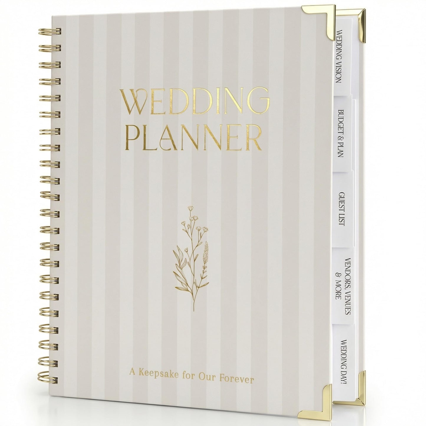 Beautiful Wedding Planner Book and Organizer - Perfect for Detailed Planning Of Your Big Day - Unique Engagement Gift for Newly Engaged Couples, Future Brides and Grooms
