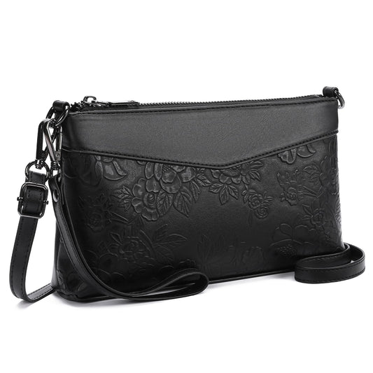 GAEKEAO Small Crossbody Bag for Women Vegan Leather Wristlet Clutch Wallet Purses Shoulder Bag with Adjustable Strap