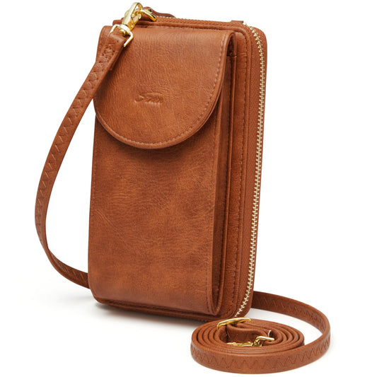 S-ZONE Small Crossbody Bags for Women Cell Phone Purse RFID Blocking Wallet Purses with Credit Card Slots
