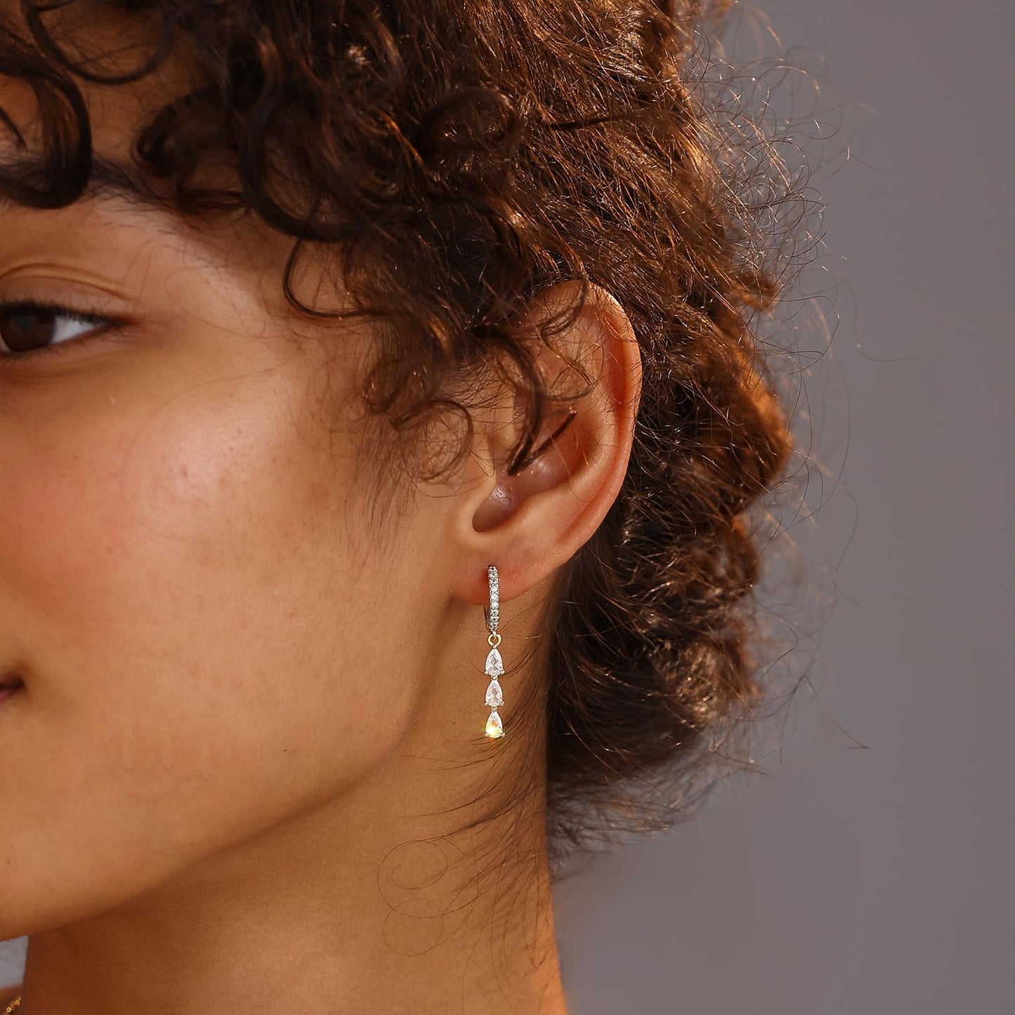 SELFROSE Drop Earrings for Women,Dainty Dangle Earrings Silver Plated Hypoallergenic Earrings for Women Trendy Small Hoop Huggie Earrings Silver Dangle Earrings for Women Tarnish Free Jewelry