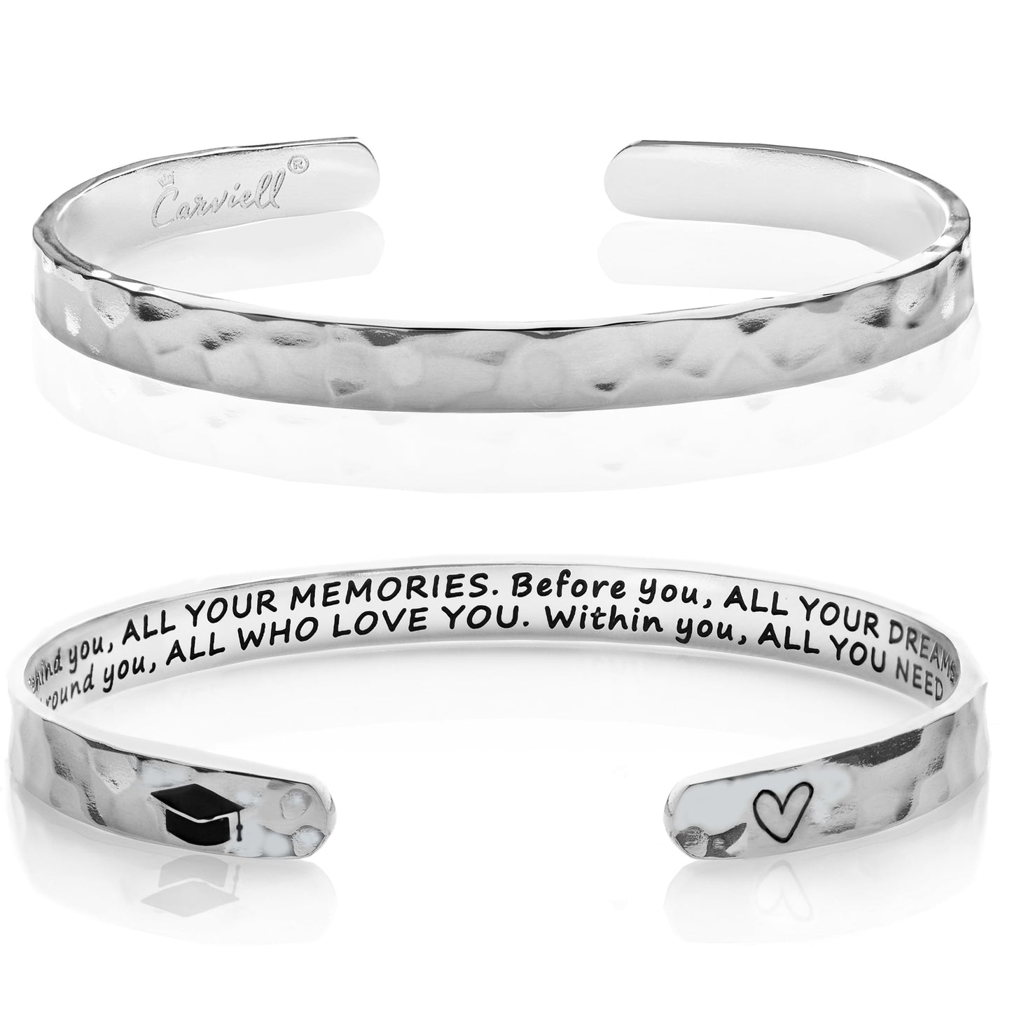 Carviell Bracelet Graduation Gift for Women, Class of 2026 Grad Gifts for Teens, Masters Degree, Doctorate, College, High School Gift, Behind you, All Your Memories. Before you