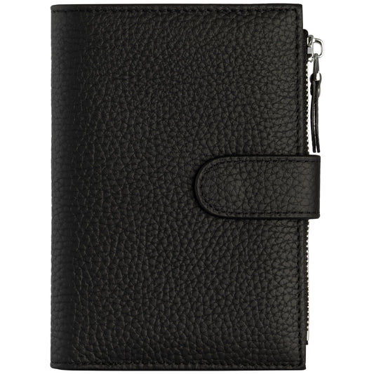 ilovever Passport wallet and Card Slot Combo RFID Blocking Slim Leather Travel Passport Wallet for Men and Women with Zippered Coins Pocket Passport holder,Black