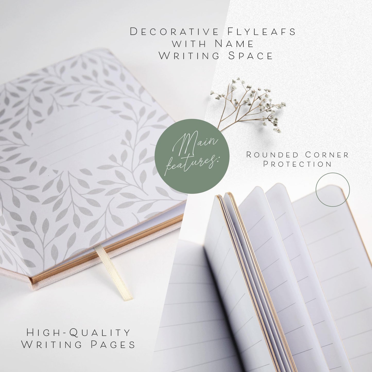 ARTESORI Vow Books His and Hers - Linen Wedding Vow Books Perfect as Bride & Groom Gifts, Wedding Registry Ideas - His & Hers Gifts Wedding Vow Book - Wedding Essentials & Accessories (White & Navy)