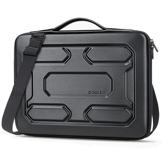 DOMISO 17 inch Laptop Sleeve Shoulder Bag Shockproof Computer Bag Waterproof EVA Protective Carrying Case for 17.3" MSI GS73VR Stealth Pro/Lenovo IdeaPad 321/HP Envy 17/LG Gram 17"/ROG Strix GL702VS