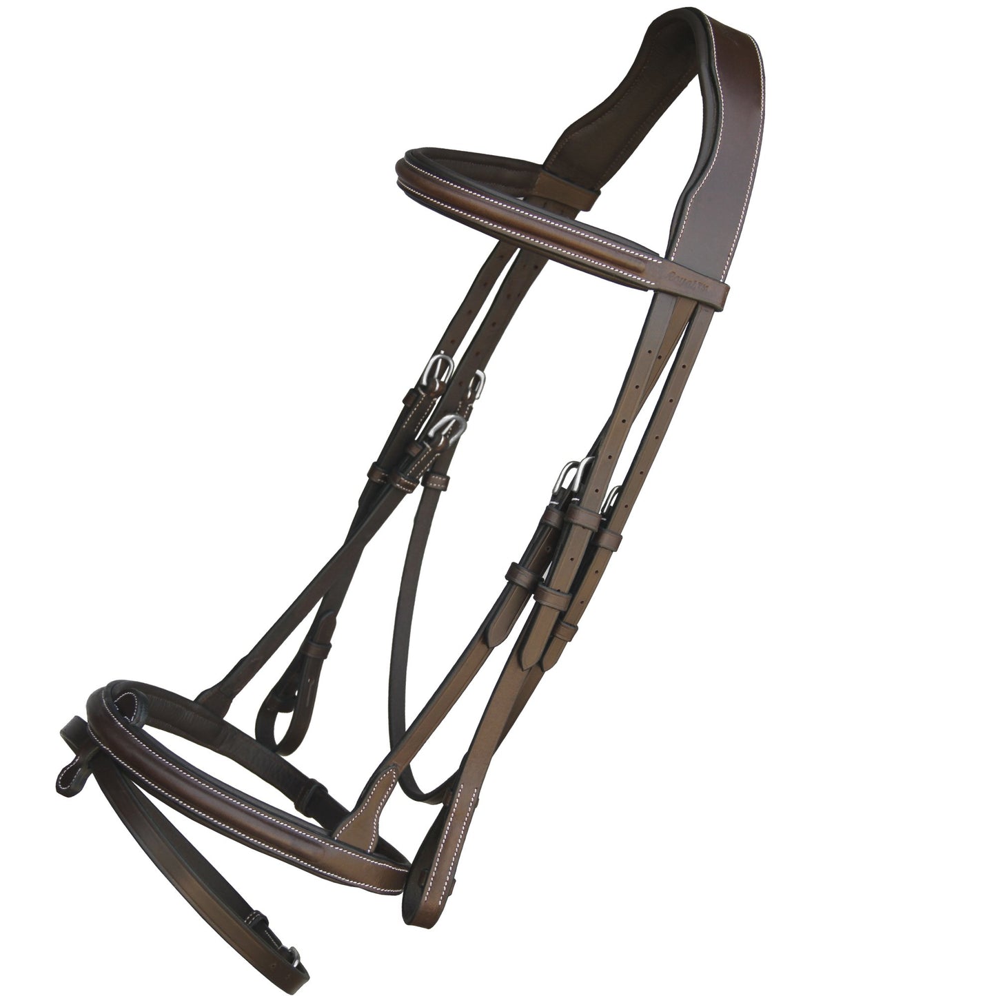 ExionPro English Hunter Jumping Bridle for Horses with Removable Flash Soft Yet Strong Rubber Reins | Royal Hunter Bridle | English Bridle for Horses (Havana, Cob)