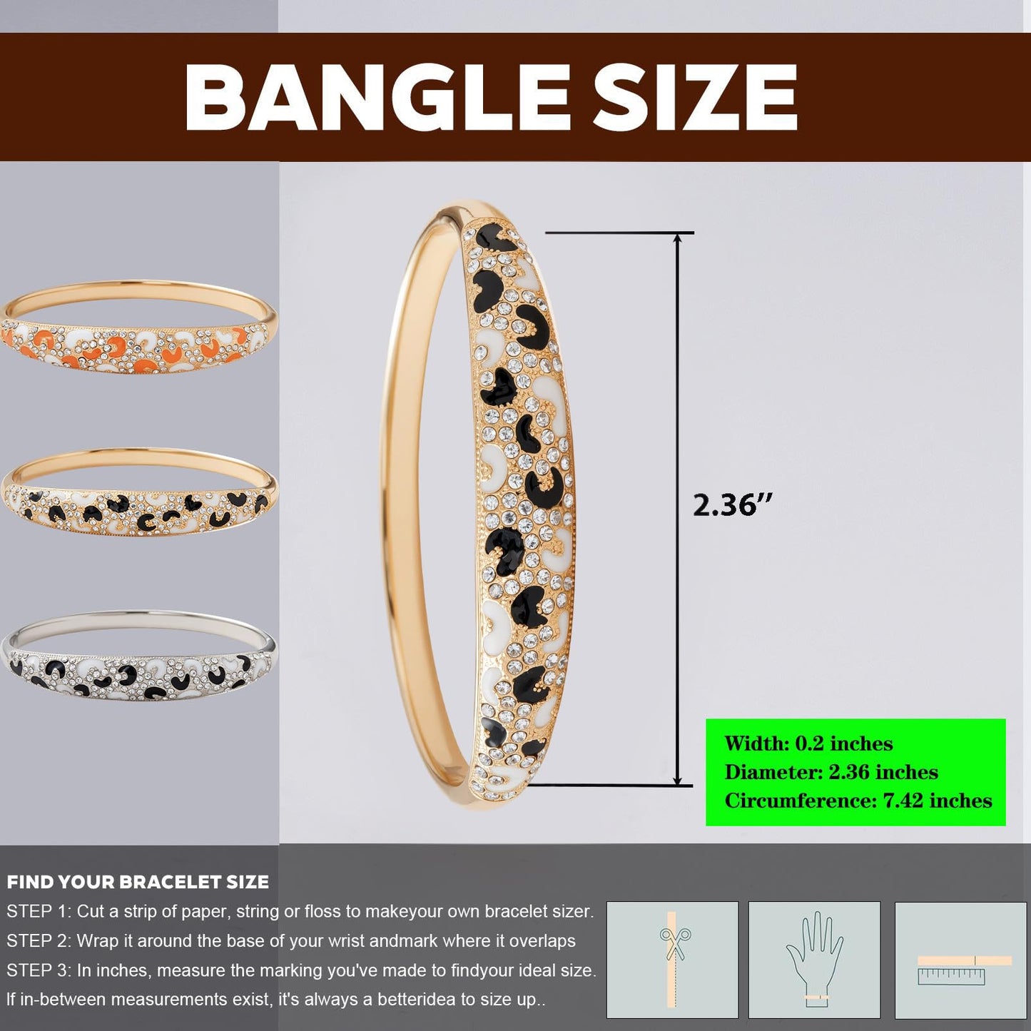 FIVESWEET Trendy Cloisonne Bangle Bracelets Set for Women, Enamel Craft Jewelry-Floral Element , Retro Fashion Palace Style, Zinc Alloy with Rhinestones, 2.4Inch Diameter Fits Most Adults, Perfect Jewelry Gift Idea for Her, Girlfriend, Wife, Mom, Sister,