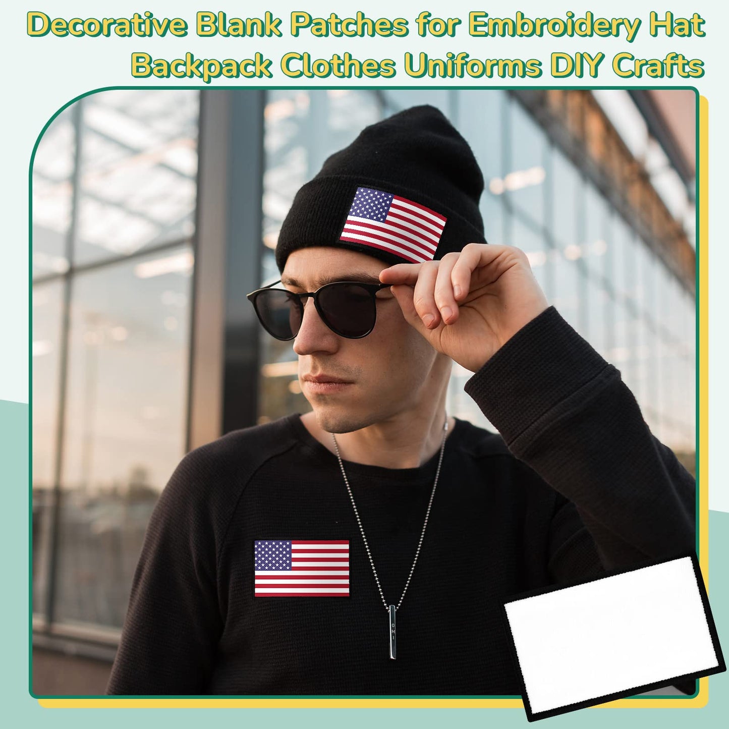 Giegxin 240 Pcs Sublimation Patches Fabric Iron on Blank Patches Decorative Blank Repair for Embroidery Hat Backpack Clothes Uniforms DIY Crafts