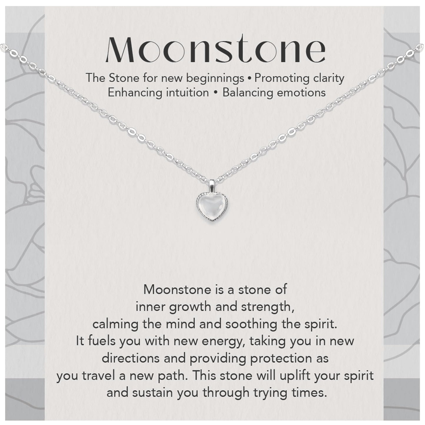 LUMILOVE New Beginning Moonstone Sterling Silver Necklace for Women, New Beginning Gifts for Women, New Job Gift, Divorce Gifts for Women, Graduation Christmas Gift, Minimalist Moonstone Jewelry