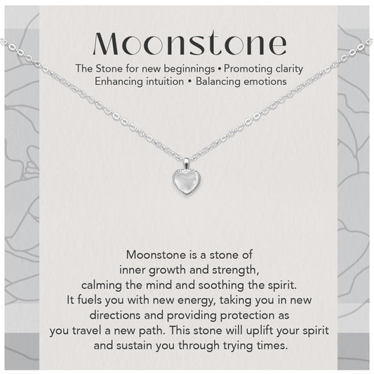 LUMILOVE New Beginning Moonstone Sterling Silver Necklace for Women, New Beginning Gifts for Women, New Job Gift, Divorce Gifts for Women, Graduation Christmas Gift, Minimalist Moonstone Jewelry