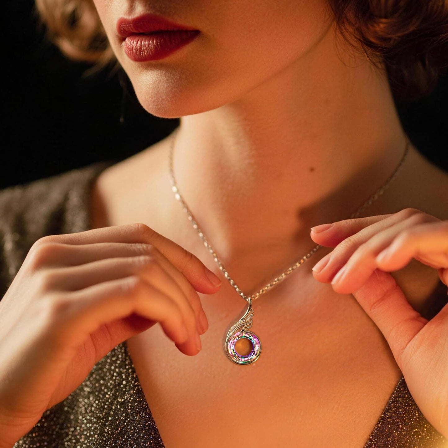 Kate Lynn Phoenix Necklaces Crystal Necklace for Women Jewelry for Wife Birthday Gifts for Women Christmas Mothers Day Gifts for Mom Wife Daughter Unique Gift for Girlfriend Best Friend Lady