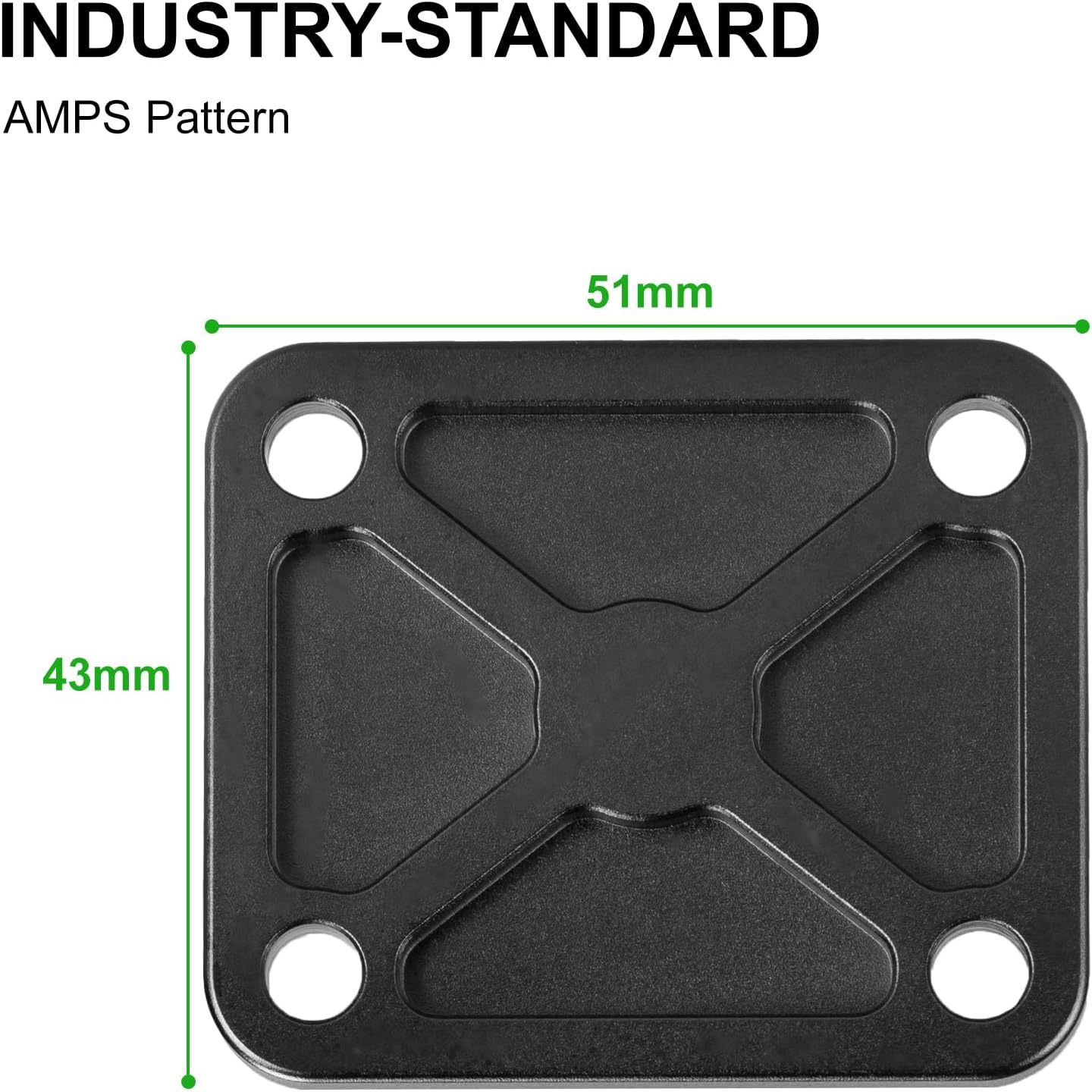 4-Hole 20mm (0.787 inches) 20mm FANAUE Aluminum AMPS Base Mount with Mounting Ball for Ball Mount arm