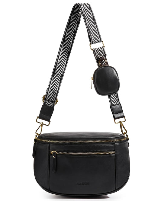 Missnine Crossbody Bags for Women, Vegan Leather Purses for Women Bum Bag Small Shoulder Handbags