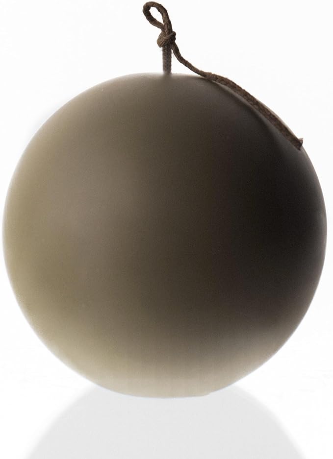 LAWA Sphere Candle - Beautiful Handmade Pillar Scented Soy Wax Elegant Aesthetic Candle Housewarming Gift Home Room Shelf Decor Idea (Earthy Green, Large)