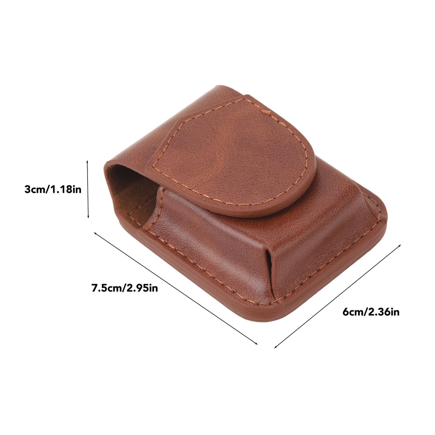 Lighter Holder with Belt Loop, PU Leather Lighter Pouch Holder Case, Anti Scratch Protective Storage Case (Brown)
