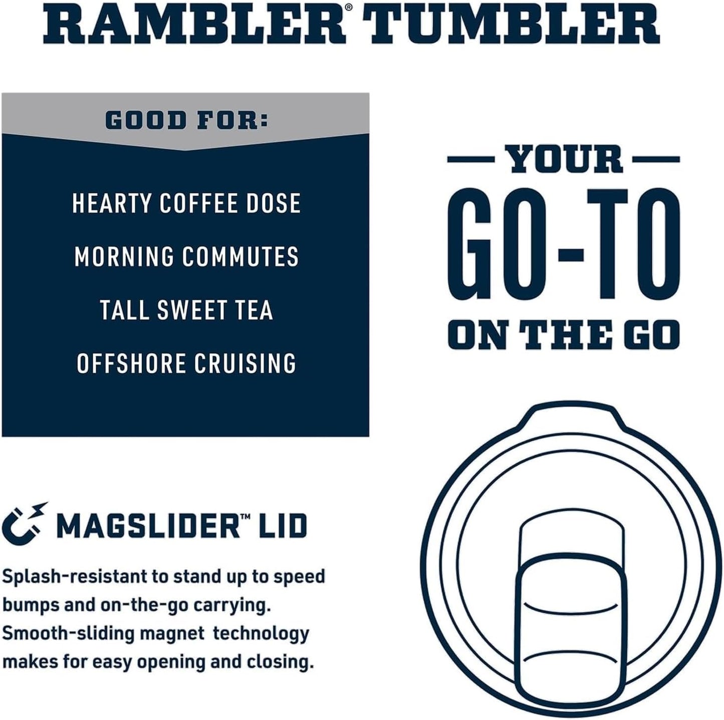 YETI Rambler 30 oz Tumbler, Stainless Steel, Vacuum Insulated with MagSlider Lid, Wetlands Brown