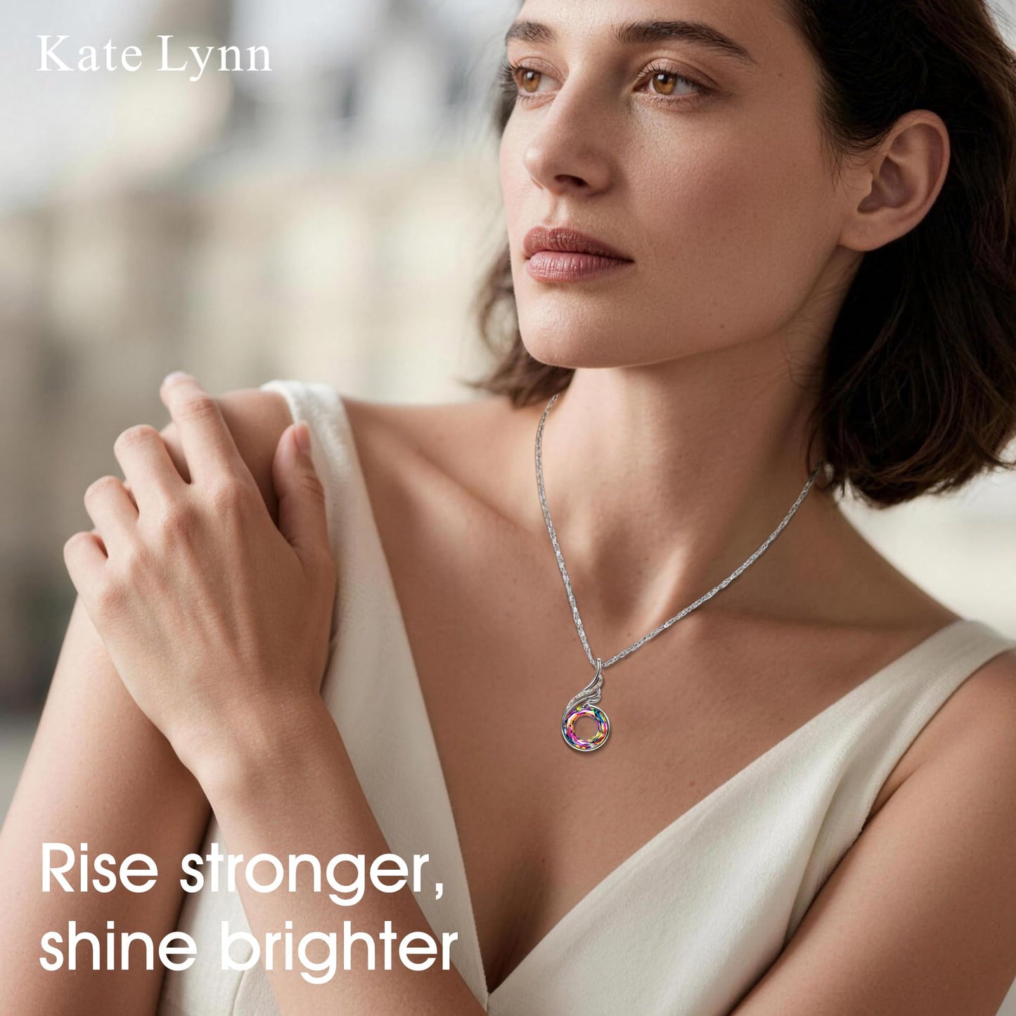 Kate Lynn Phoenix Necklace for Women Jewelry for Women Crystal Pendant Necklace Birthday Gifts for Women Unique Necklaces for Ladies Friends