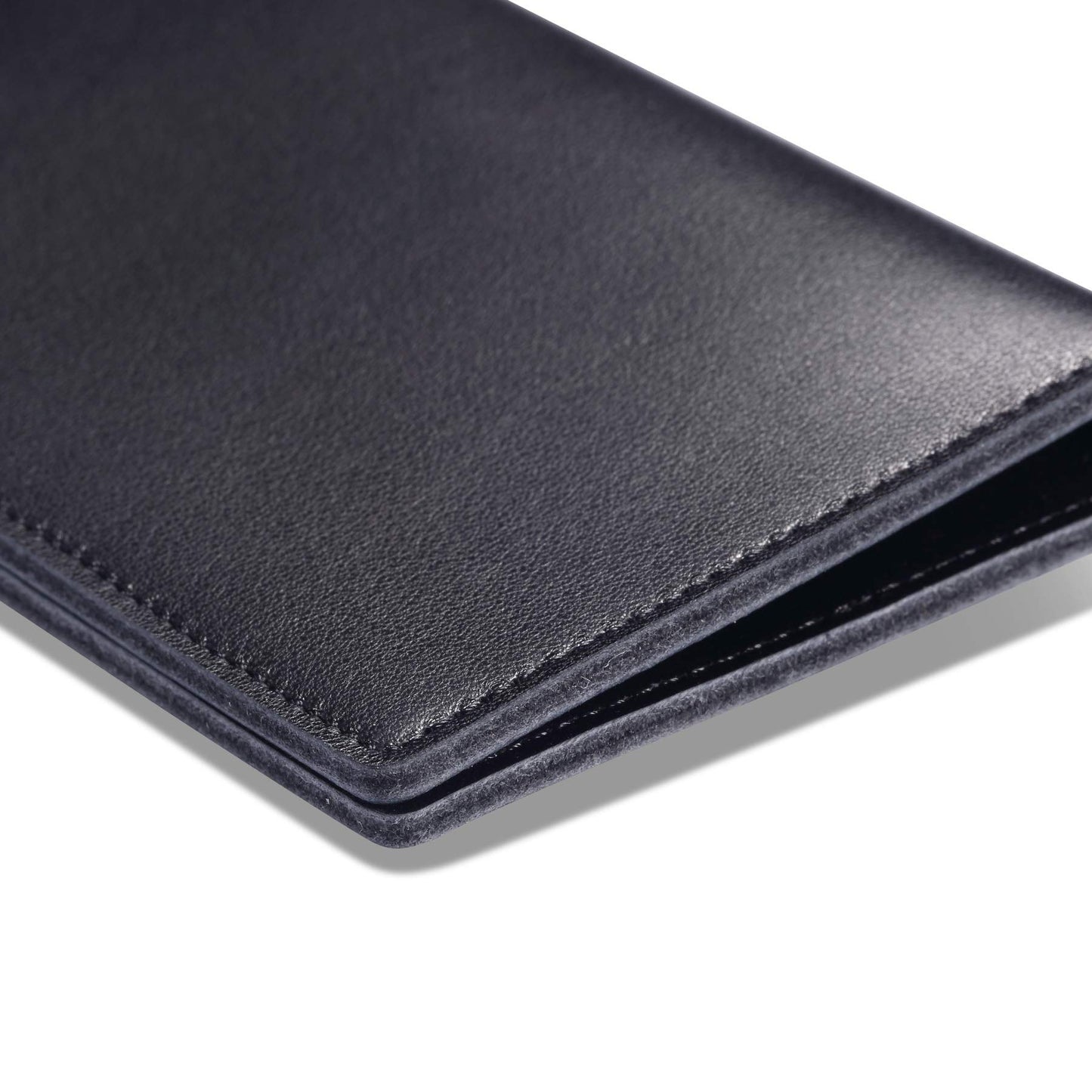HISCOW Minimalist Thin Bifold Card Holder - Italian Calfskin