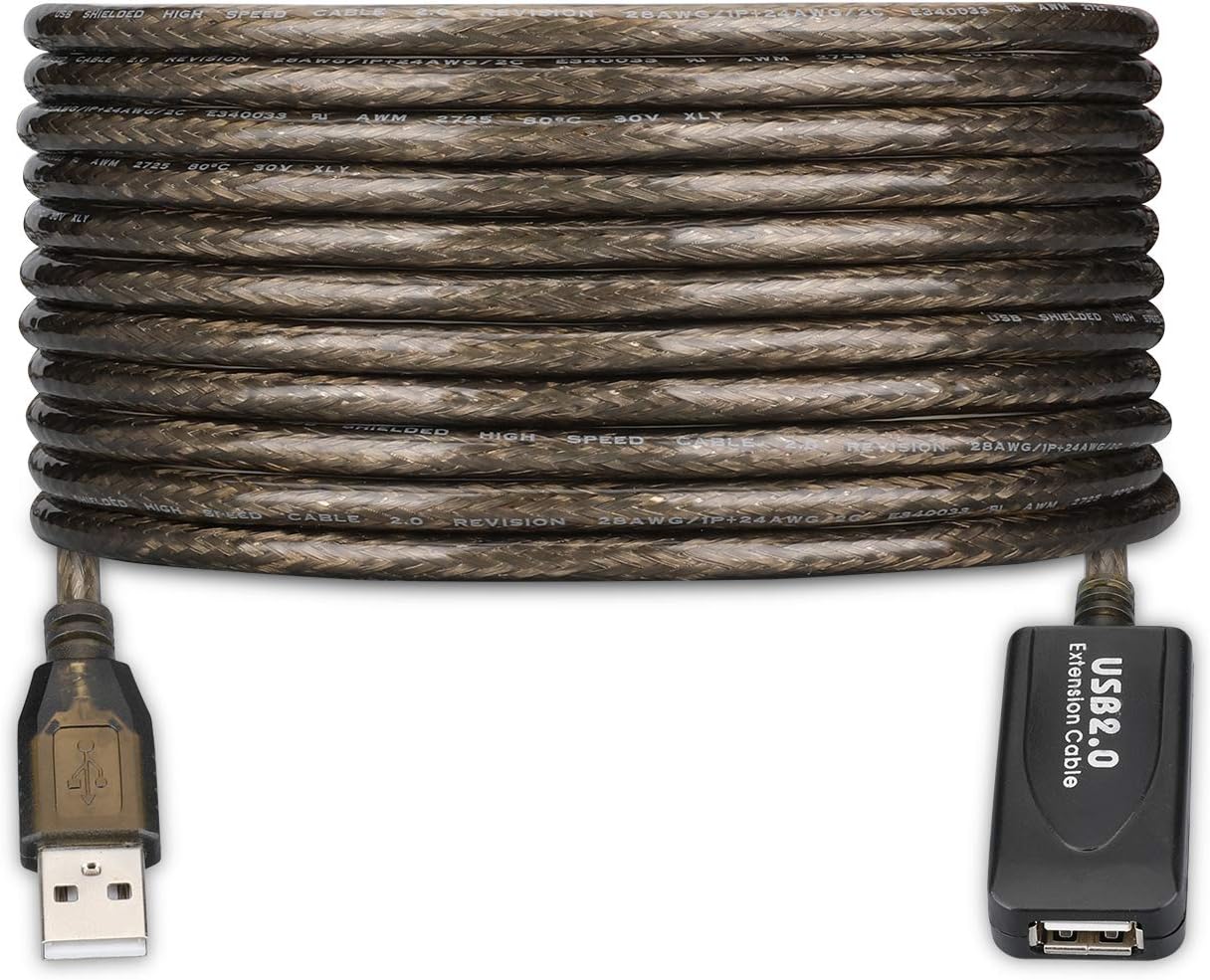 LDKCOK 2.0 30ft, 480 (30FT-10M) USB Type A Male to A Female Active Repeater Extension Cable High Speed Mbps