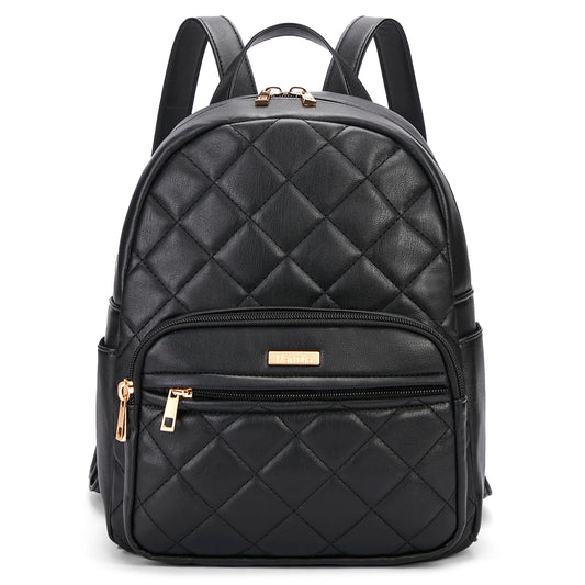 Marvolia Mini Backpack for Women - Vegan Leather Small Backpack Fashion Backpack Purse for Travel Work Shopping - Black