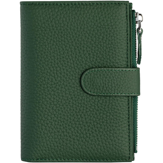 ilovever Passport wallet and Card Slot Combo RFID Blocking Slim Leather Travel Passport Wallet for Men and Women with Zippered Coins Pocket Passport holder, Green