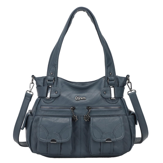 Purses and Handbags for Women Large Hobo Shoulder Bags Soft PU Leather Multi-Pocket Tote Bag
