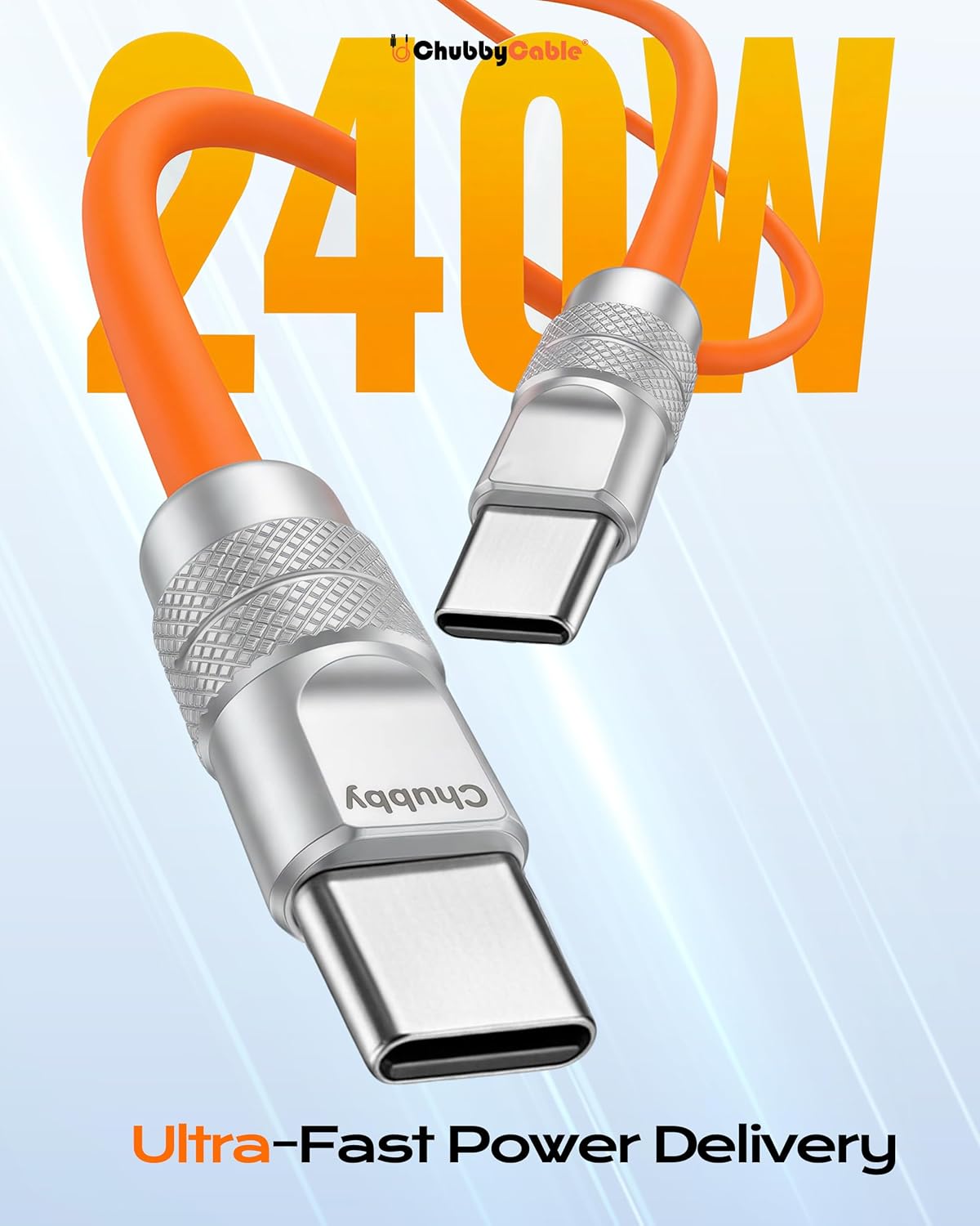 2.0 120W 17-15 3.3FT chubbycable Chubby USB C Fast Charging Cable Silicone Soft Durable USB C Cable Extra Thick Charger