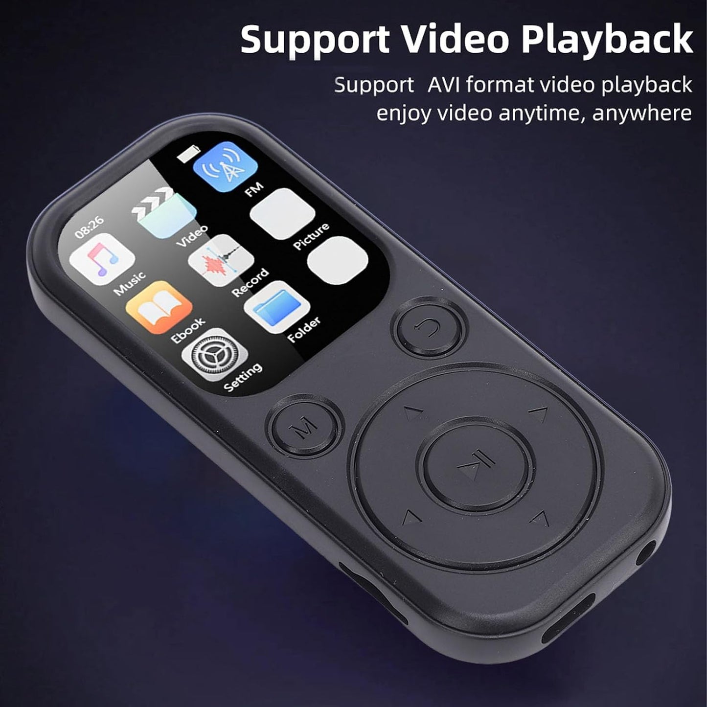 Zopsc MP3 2.01 Inch 128GB (32GB Bluetooth Player, HiFi Sound Portable Music Player with Screen, Stylish