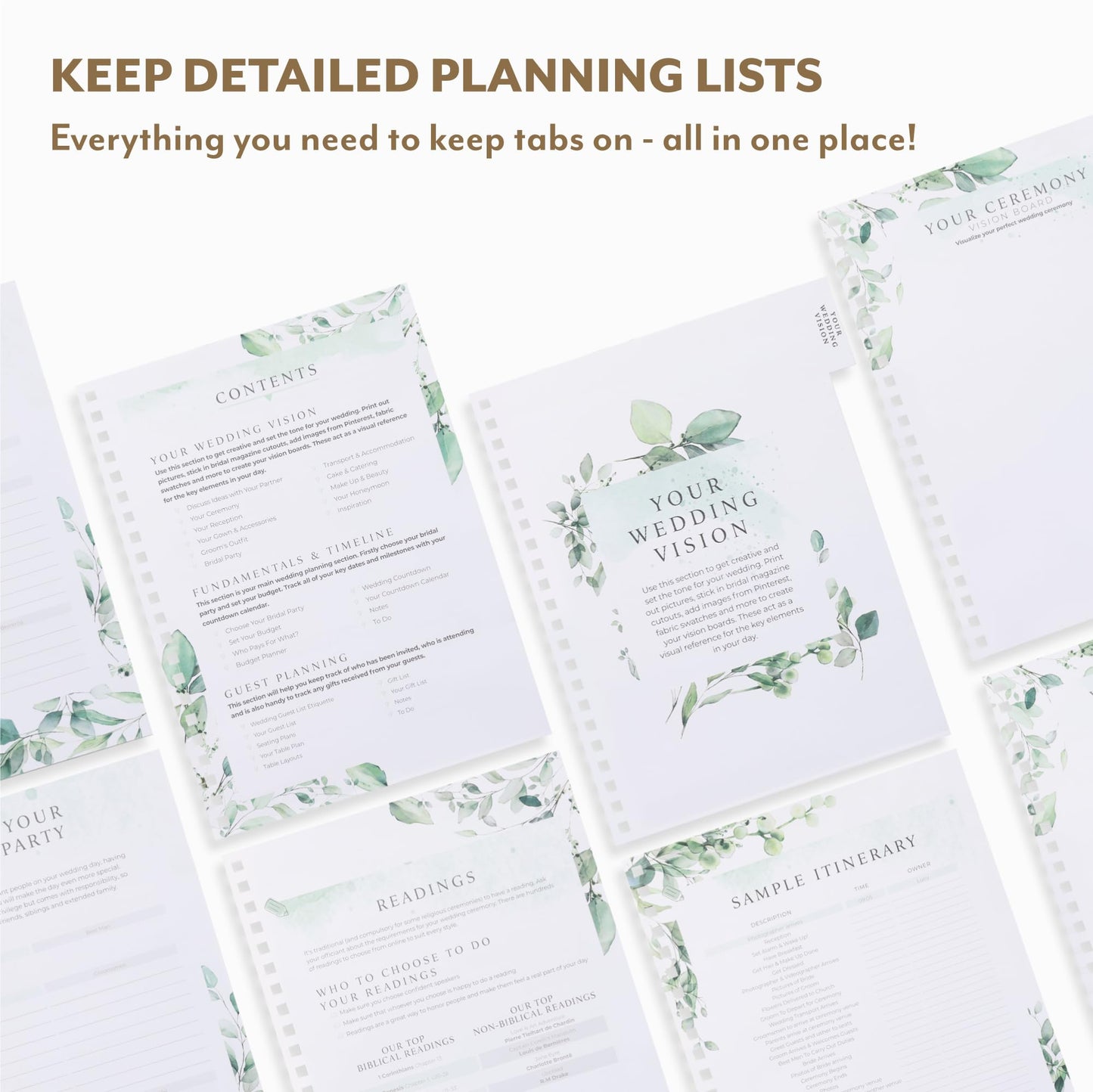 Your Perfect Day Wedding Planner Book and Organizer - Wedding Planner Book - Bridal Planning Binder with Countdown Calendar - Bride Gifts