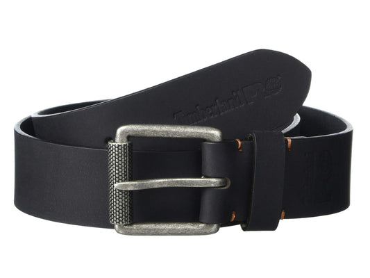 Timberland PRO Men's 40mm Workwear Work Belt Leather Belt, Black/Roller Buckley, 42