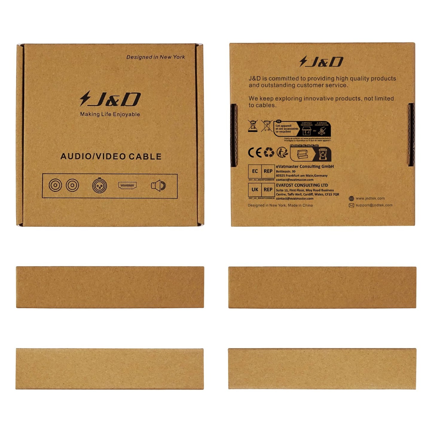 1/4 2X6.35mm 15 J&D to RCA Cable, Gold Plated Copper Shell Heavy Duty TS to Dual RCA Stereo Audio Interconnect Cord