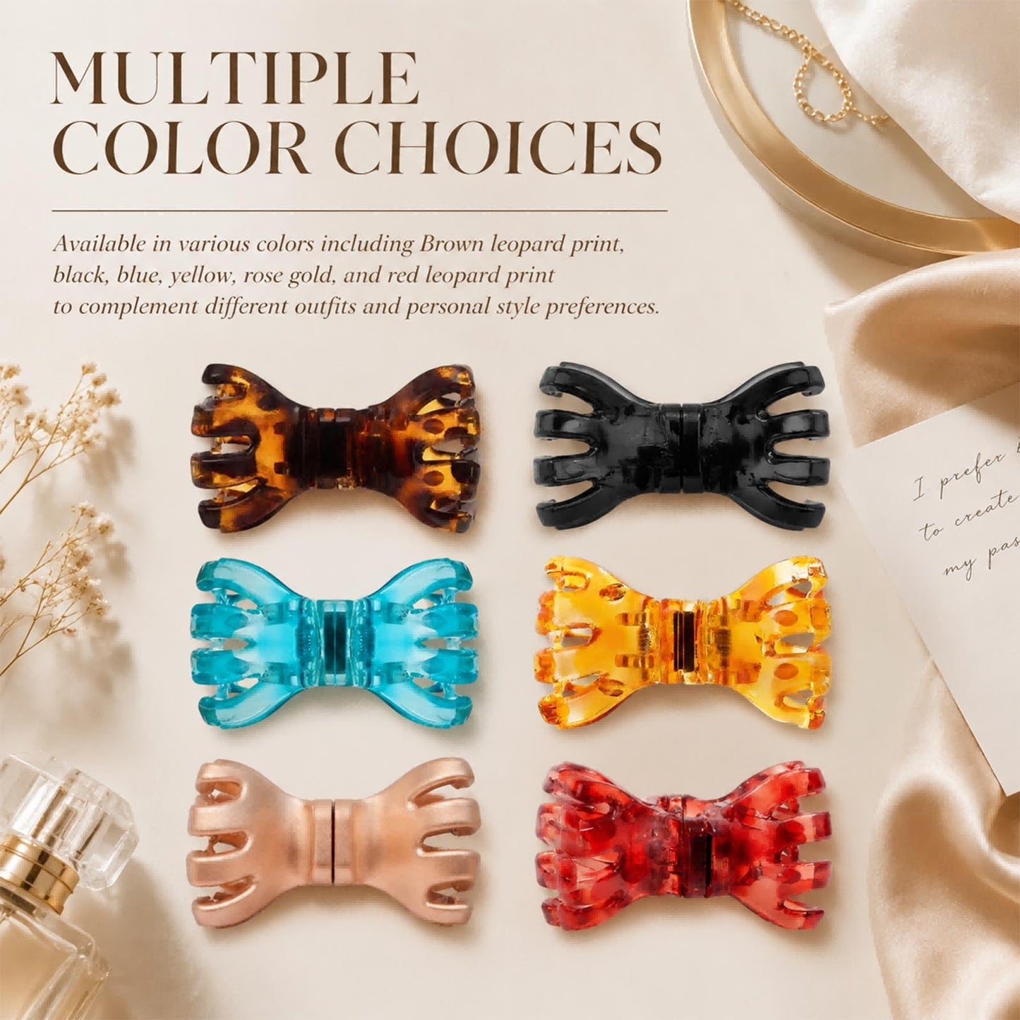ASTRULUME 2Pcs Magnetic Hair Clips, Strong Hold No-Slip Styling Clips for Layered Styles, Half-Updos and Braids, Seamless 2-in-1 Clavicle Design, Multiple Colors(Black)