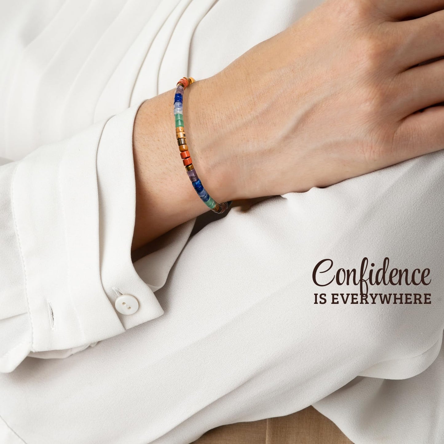 ZOKCC Cheer Up Gifts Bracelets for Women: Healing Natural Stone Bracelets with Postive Words - Inspirational Friendship Gifts for Women Best Friends Sister Bestie Coworker