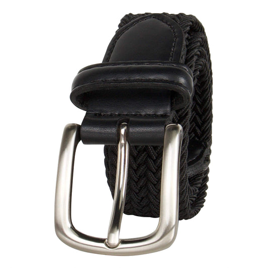Dockers Big Boys Dockers Big Boys' Braided Elastic-web Stretch Belt, Black, Large